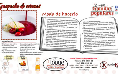 Receta de Catering: Gazpacho de Cerezas