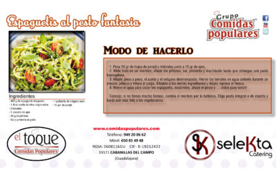 Recetas de Comidas Populares: Espaguetis al Pesto fantasía